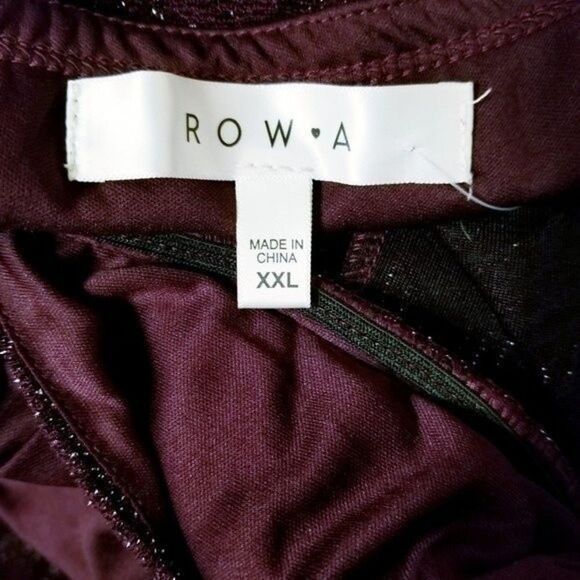 ROW A Metallic Wrap Jumpsuit  Maroon Purple - XXL - NWOT  8 0054 - Picture 10 of 12